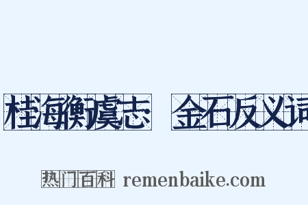 桂海衡虞志·金石反义词是什么意思的图片